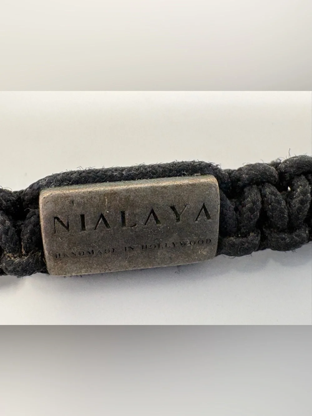 Nialaya 925 Silver Lava Stone Skull Bracelet